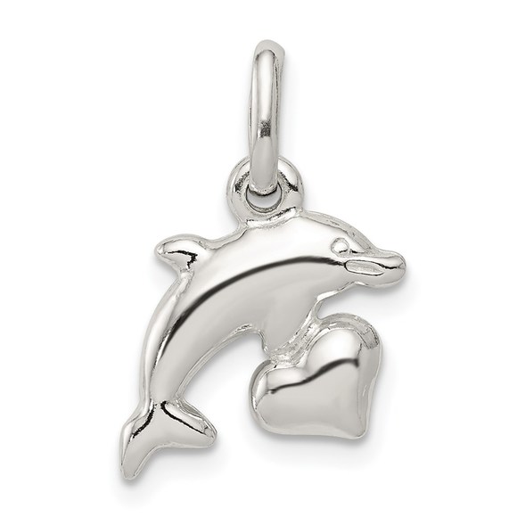 925 Sterling Silver Mini Dolphin Nautical Sea Life Necklace Charm Pendant - Picture 1 of 4